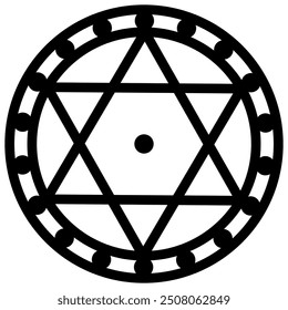 seal of solomon star of david for icon symbol logo design isolated on white background. vector illustration