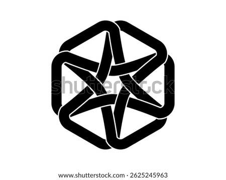 seal of solomon star of david for icon symbol logo design isolated on white background. vector illustration	