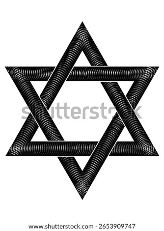 seal of solomon star of david for icon symbol logo design isolated on white background. vector illustration