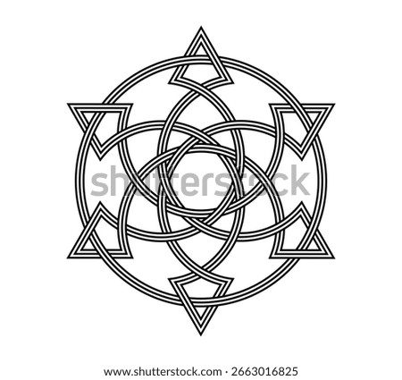 seal of solomon star of david for icon symbol logo design isolated on white background. vector illustration