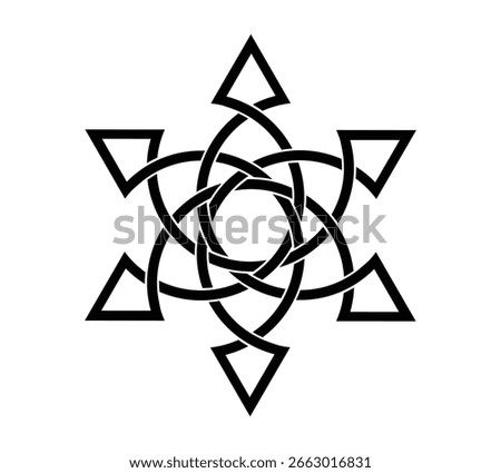 seal of solomon star of david for icon symbol logo design isolated on white background. vector illustration