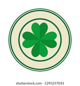 seal with st patrick clover leaf