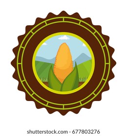 seal stamp with corn icon
