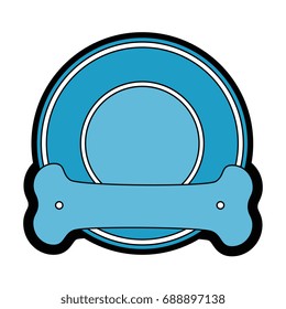 seal stamp with dog bone icon
