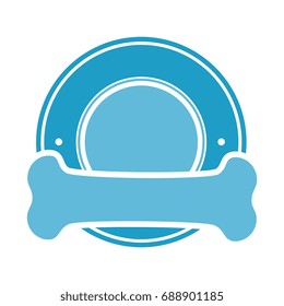 seal stamp with dog bone icon 