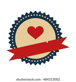 seal stamp with heart inside