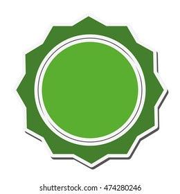 seal stamp label banner circle icon. Flat and isolated design. Vector illustration