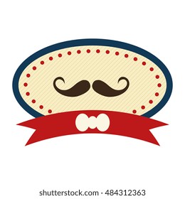 seal stamp with mustache