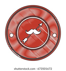 seal stamp with mustache icon