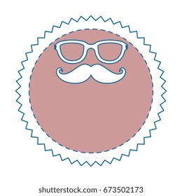 seal stamp with mustache icon