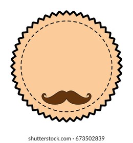 seal stamp with mustache icon