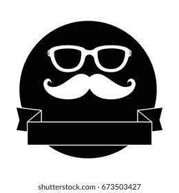 seal stamp with mustache icon