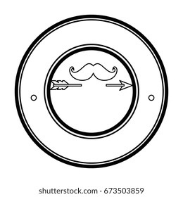 seal stamp with mustache icon