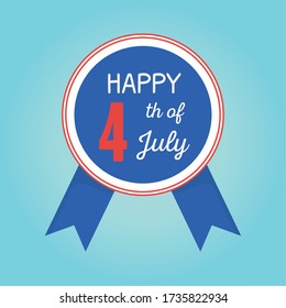 seal stamp with ribbon design, Independence day happy 4th july and usa theme Vector illustration