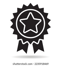 seal with star symbol, vector illustration 