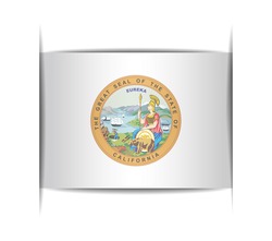 Seal Of The State Of California. Vector Illustration Of A Stylized Seal. The Slit In The Paper With Shadows. Element For Infographics.