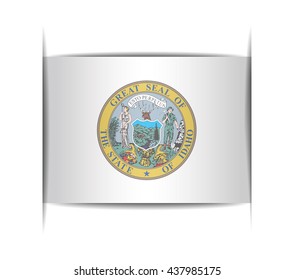 Seal of the state of Idaho. Vector illustration of a stylized seal. The slit in the paper with shadows. Element for infographics.