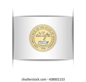 Seal of the state of Tennessee. Vector illustration of a stylized seal. The slit in the paper with shadows. Element for infographics.