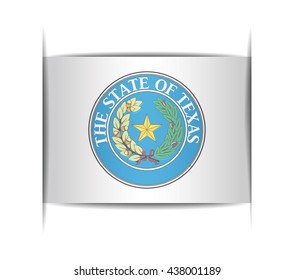 Seal Of The State Of Texas. Vector Illustration Of A Stylized Seal. The Slit In The Paper With Shadows. Element For Infographics.