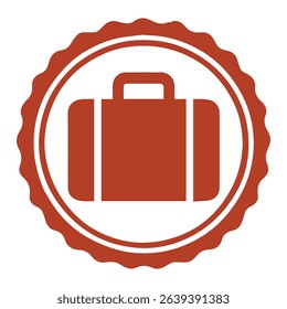 seal suitcase icon stamp frame vector on white background
Vector seal on white background