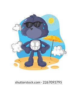 the seal sunbathing in summer. character vector