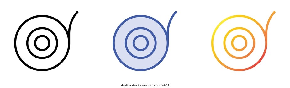 seal tape icon. Linear, Blue Fill and Gradient Style Design Isolated On White Background