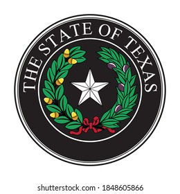 Seal of Texas logo, Seal of Texas vector logo illustration