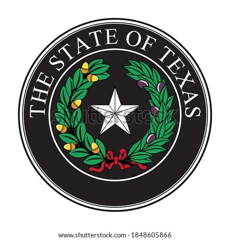 Seal of Texas logo, Seal of Texas vector logo illustration