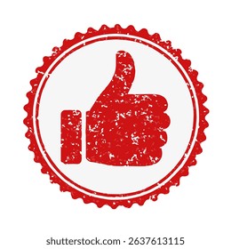 seal thumbs up icon stamp frame vector on white background
Vector seal on white background