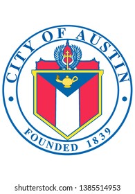 Seal Usa City Austin Texas Stock Vector (Royalty Free) 1385514953 ...