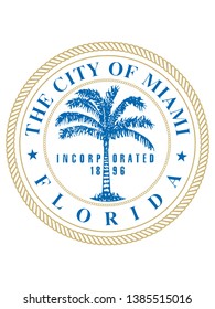 Seal Of USA City Of Miami, Florida