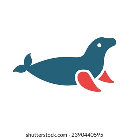 Seal Vector Glyph Two Color Icon For Personal And Commercial Use.
