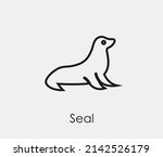 Seal vector icon. Editable stroke. Symbol in Line Art Style for Design, Presentation, Website or Apps Elements, Logo. Pixel vector graphics - Vector