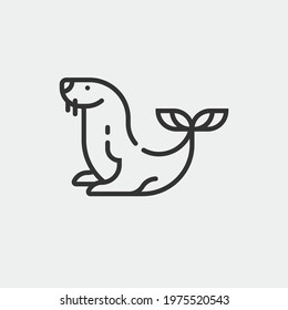 Seal vector icon illustration sign