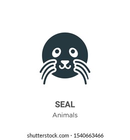 Seal vector icon on white background. Flat vector seal icon symbol sign from modern animals collection for mobile concept and web apps design.