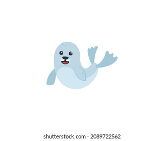 Icono aislado del vector de cierre. Ilustración de Emoji. Emoticono de vector de foca