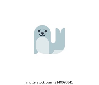 Seal vector isolated icon. Seal emoji illustration.