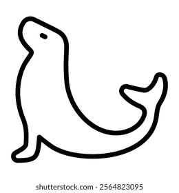 Seal Vector Line Icon Design