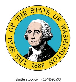 Sello del logotipo de Washington, Sello del logotipo vectorial de Washington