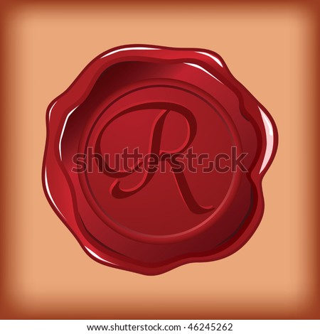 Download Seal Wax Monogram Letter R Stock Vector (Royalty Free ...