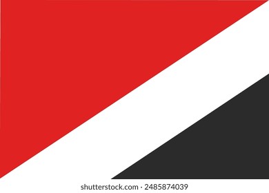 Sealand flag pattern background. Realistic national flag design. Abstract vector template.