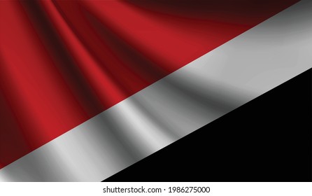 sealand Principality of Sealand flag waving. background for patriotic and national design. vector illustration  