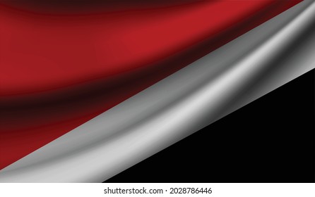 sealand Principality of Sealand flag waving. Background for patriotic and national design. Vector illustration