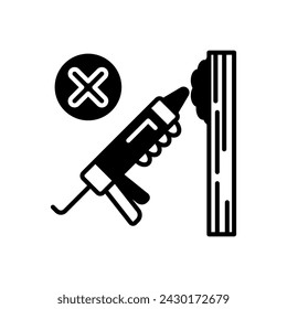 Icono de pistola selladora en vector. Logotipo
