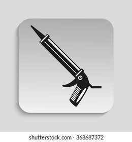 Sealant gun. Vector icon.