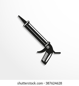 Sealant gun. Vector icon.