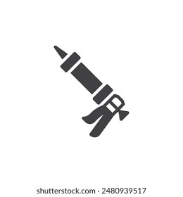 Sealant gun vector icon. filled flat sign for mobile concept and web design. Caulking Gun glyph icon. Symbol, logo illustration. Vector graphics