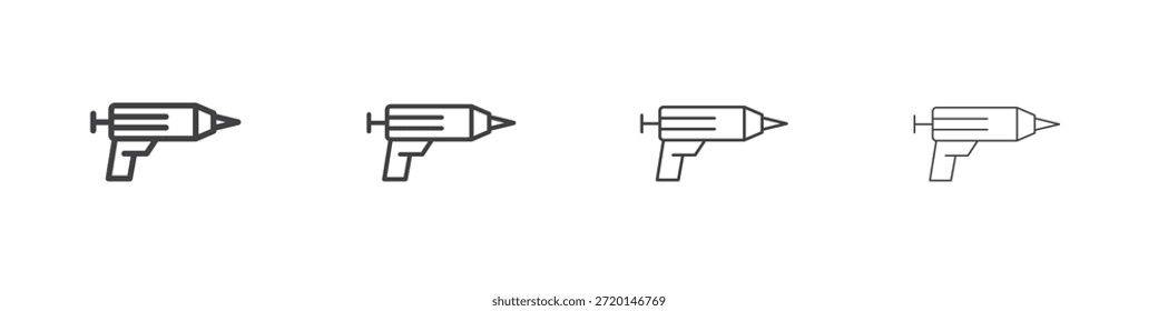 Sealants gun icon concept Linear Pictogram. Simple element illustration.