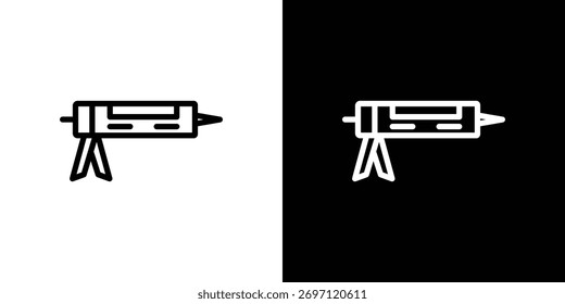 Logo de icono de pistola de selladores. Ilustración vectorial. Ilustración EPS.