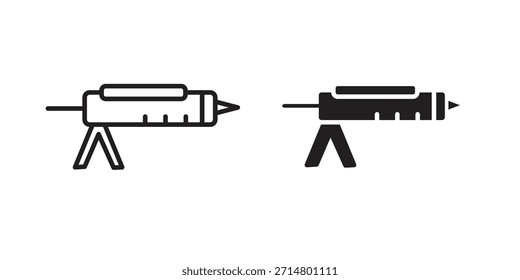 Paquete de iconos de pistola de selladores. Elemento de diseño de icono de Vector plano.